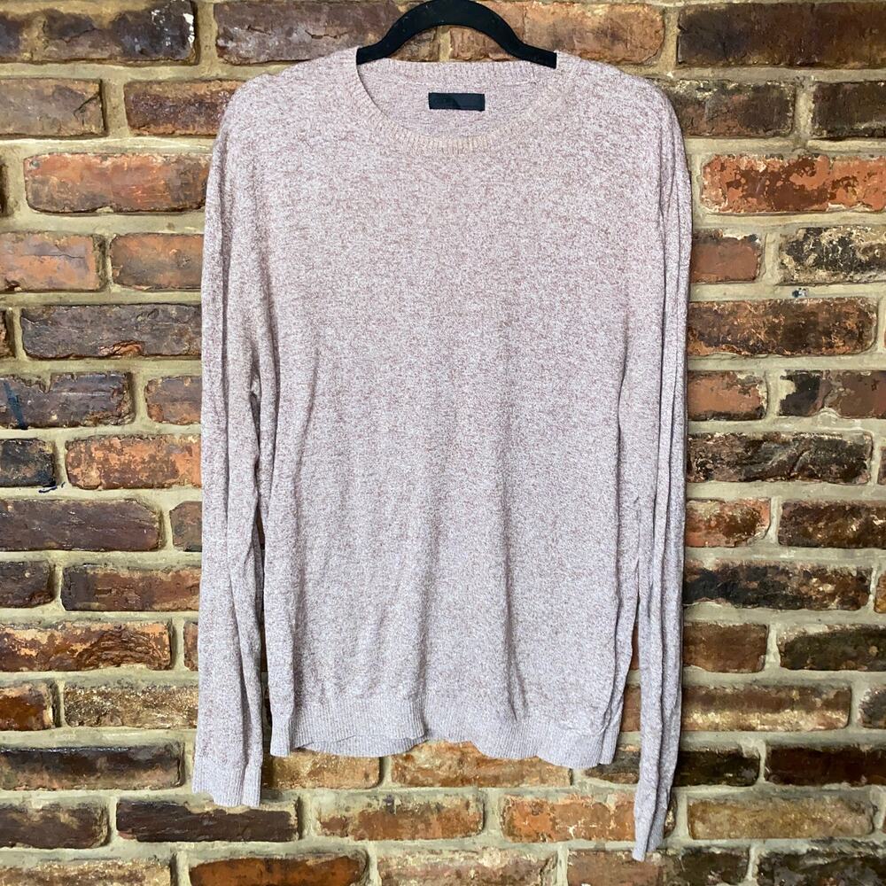 ASOS Maroon Red Blended Crew Neck Pullover Knit Sweater Men's Size Large